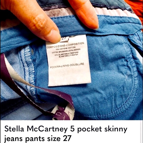 Almost NEW Stella McCartney vacation jeans 5 pocket skinnies a lightweig… - Picture 9 of 9